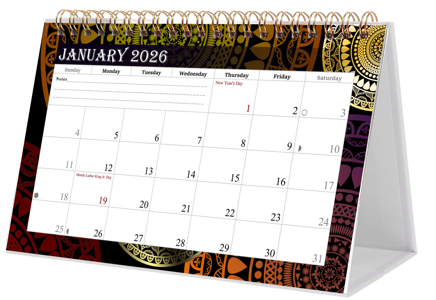 2025-2026 18 Months Standing Flip Desk Calendar Desktop Planner 016