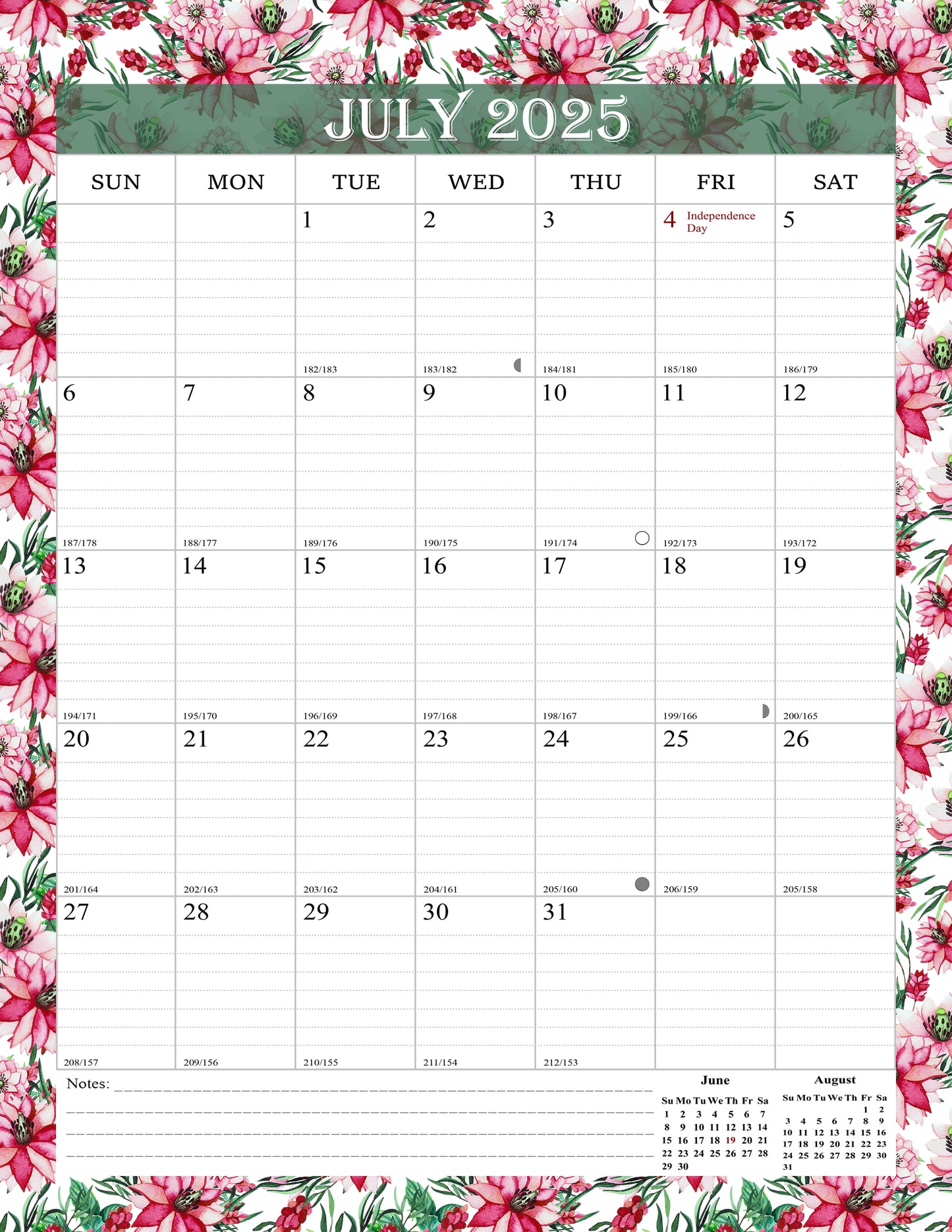 2025-2026 Wall Calendar Spiral-bound Twin-Wire Binding - 18 Months 8.5" x 11" 01