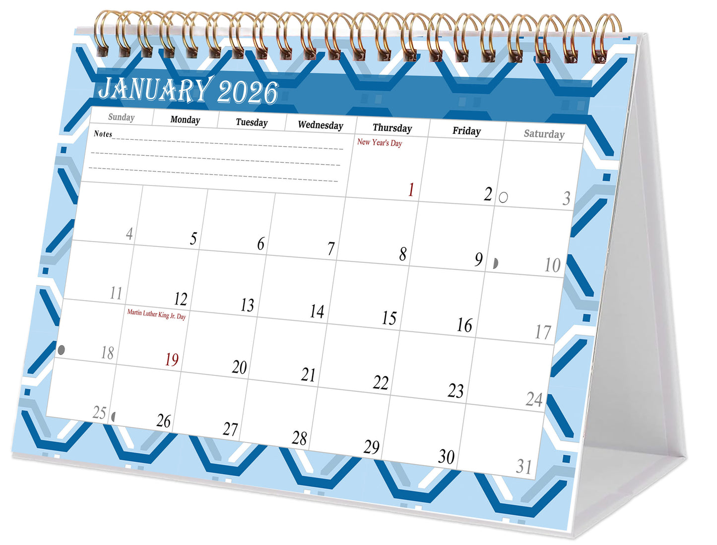 2025-2026 18 Months Standing Flip Desk Calendar Desktop Planner 04