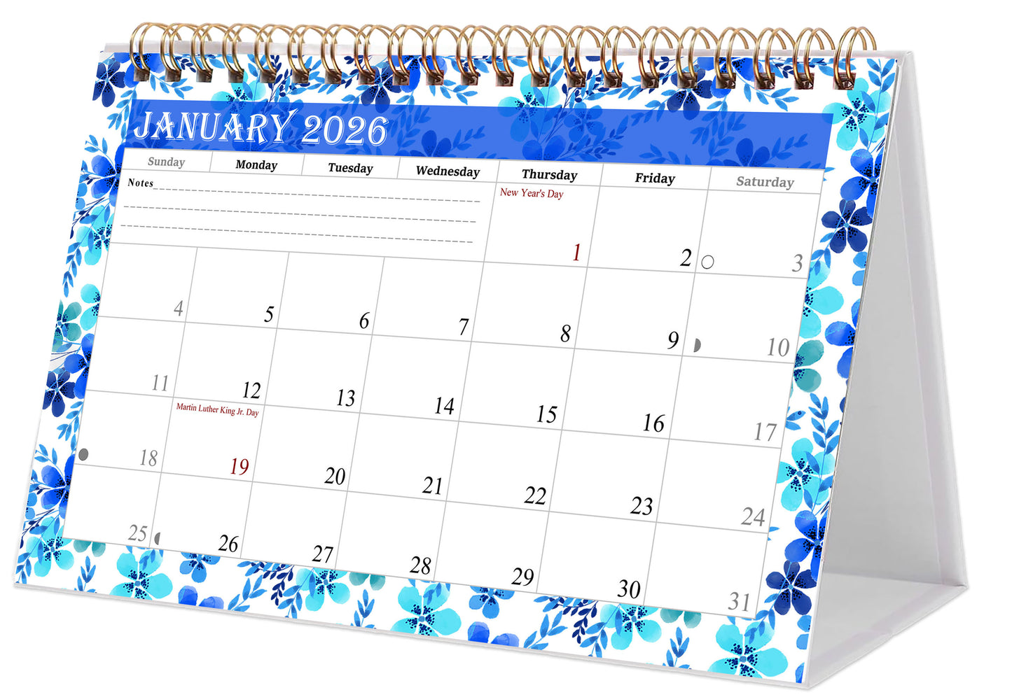2025-2026 18 Months Standing Flip Desk Calendar Desktop Planner 012