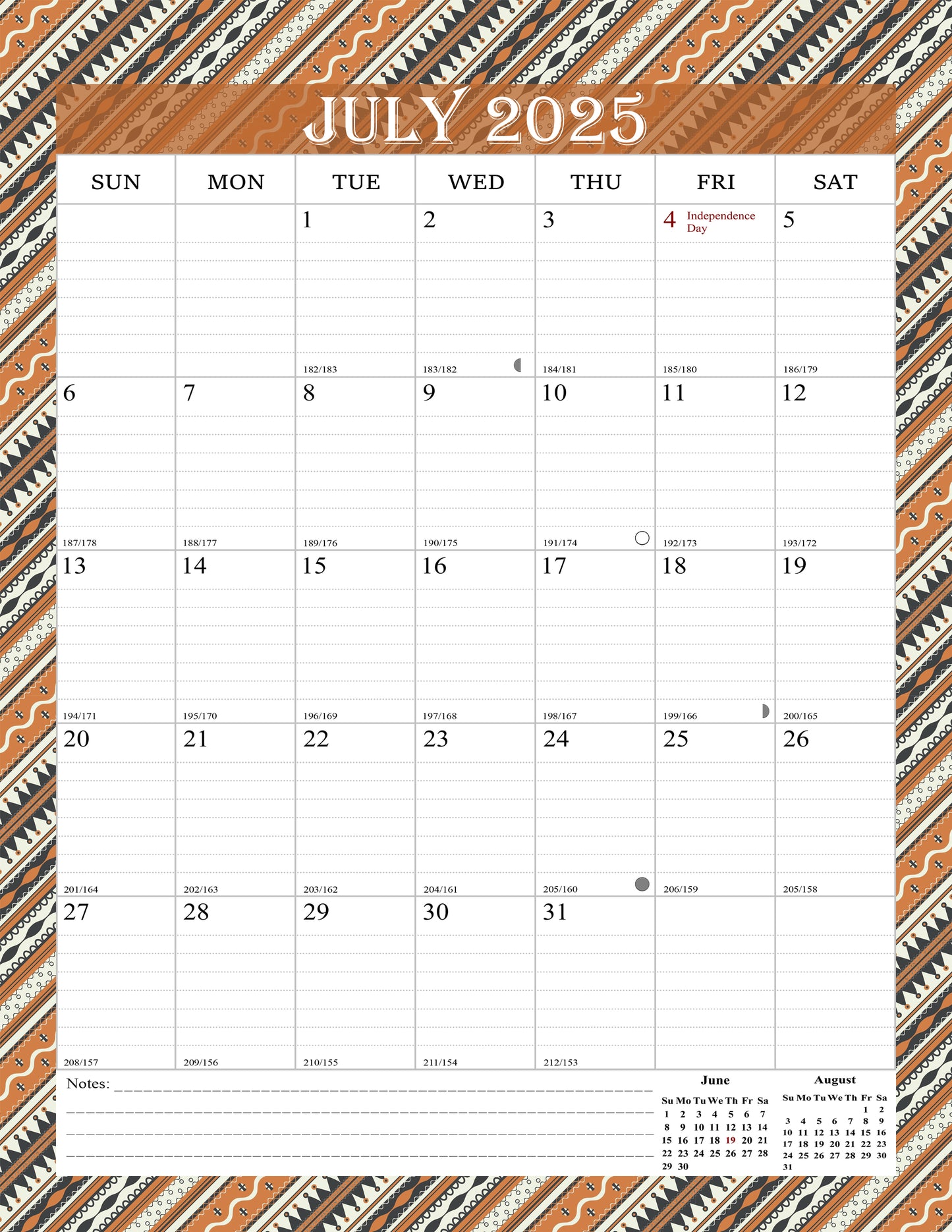 2025-2026 Wall Calendar Spiral-bound Twin-Wire Binding - 18 Months 8.5" x 11" 011