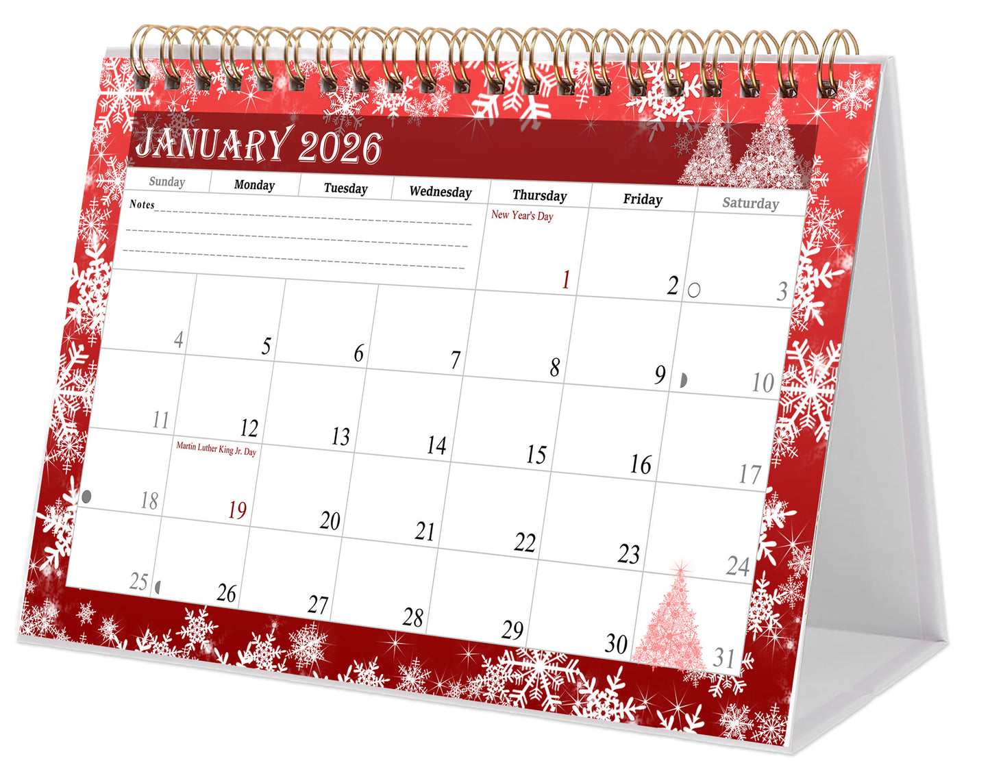 2025-2026 18 Months Standing Flip Desk Calendar Desktop Planner 08