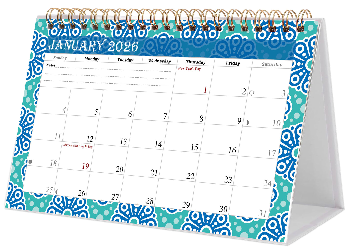 2025-2026 18 Months Standing Flip Desk Calendar Desktop Planner 015