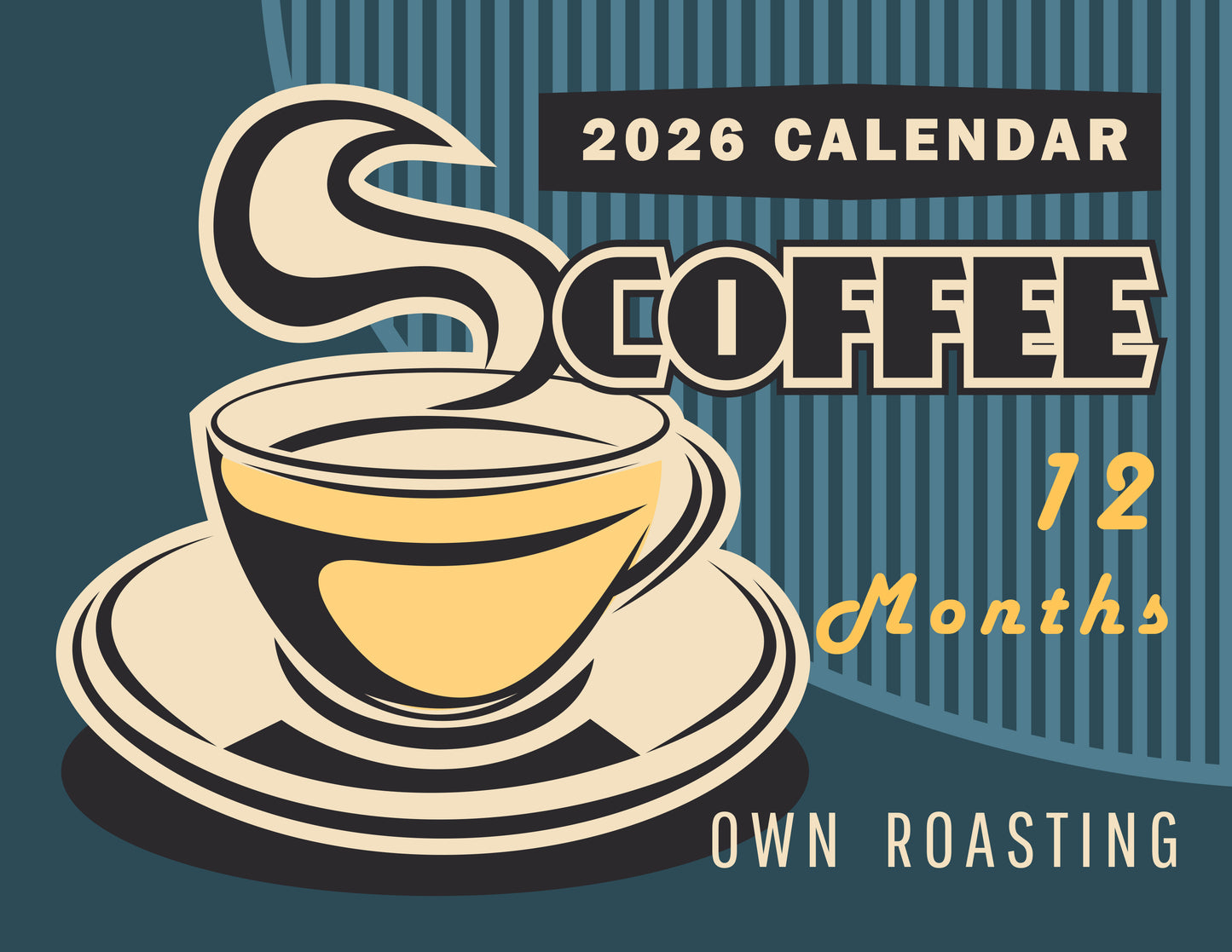 2026 Spiral-bound Wall Calendar (Coffee) - 12 Months Desktop/Wall Calendar/Planner