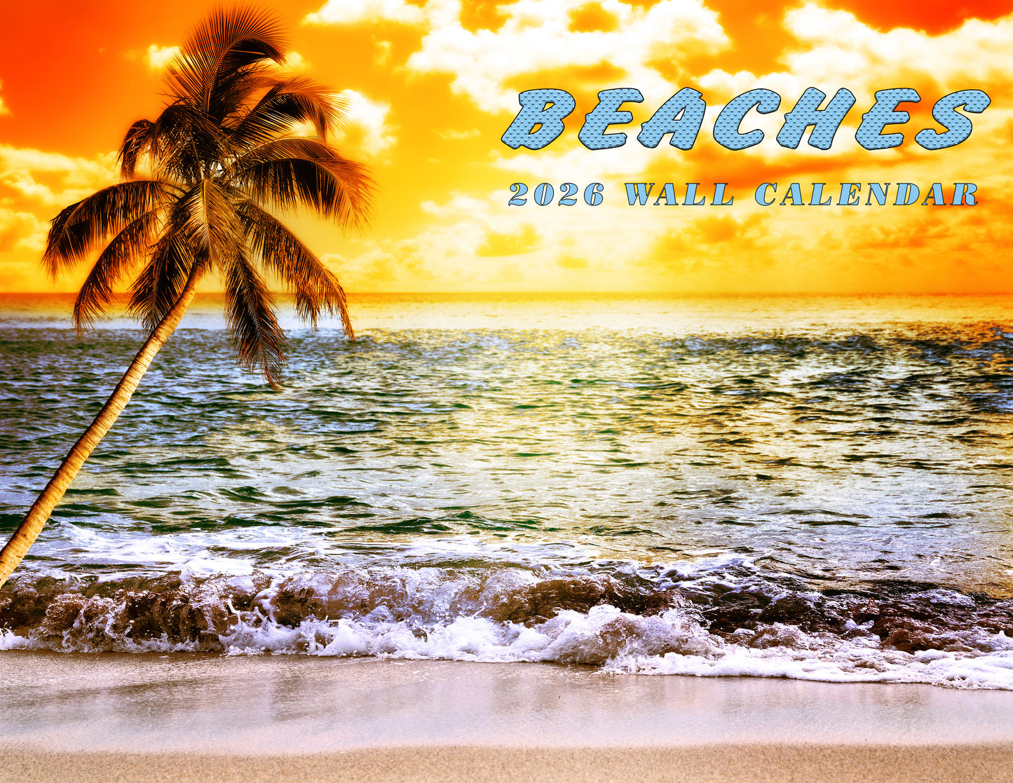 2026 Spiral-bound Wall Calendar (Beaches) - 12 Months Desktop/Wall Calendar/Planner