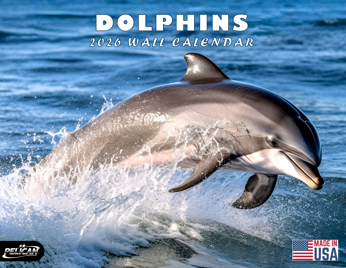 2026 Spiral-bound Wall Calendar (Dolphins) - 12 Months Desktop/Wall Calendar/Planner