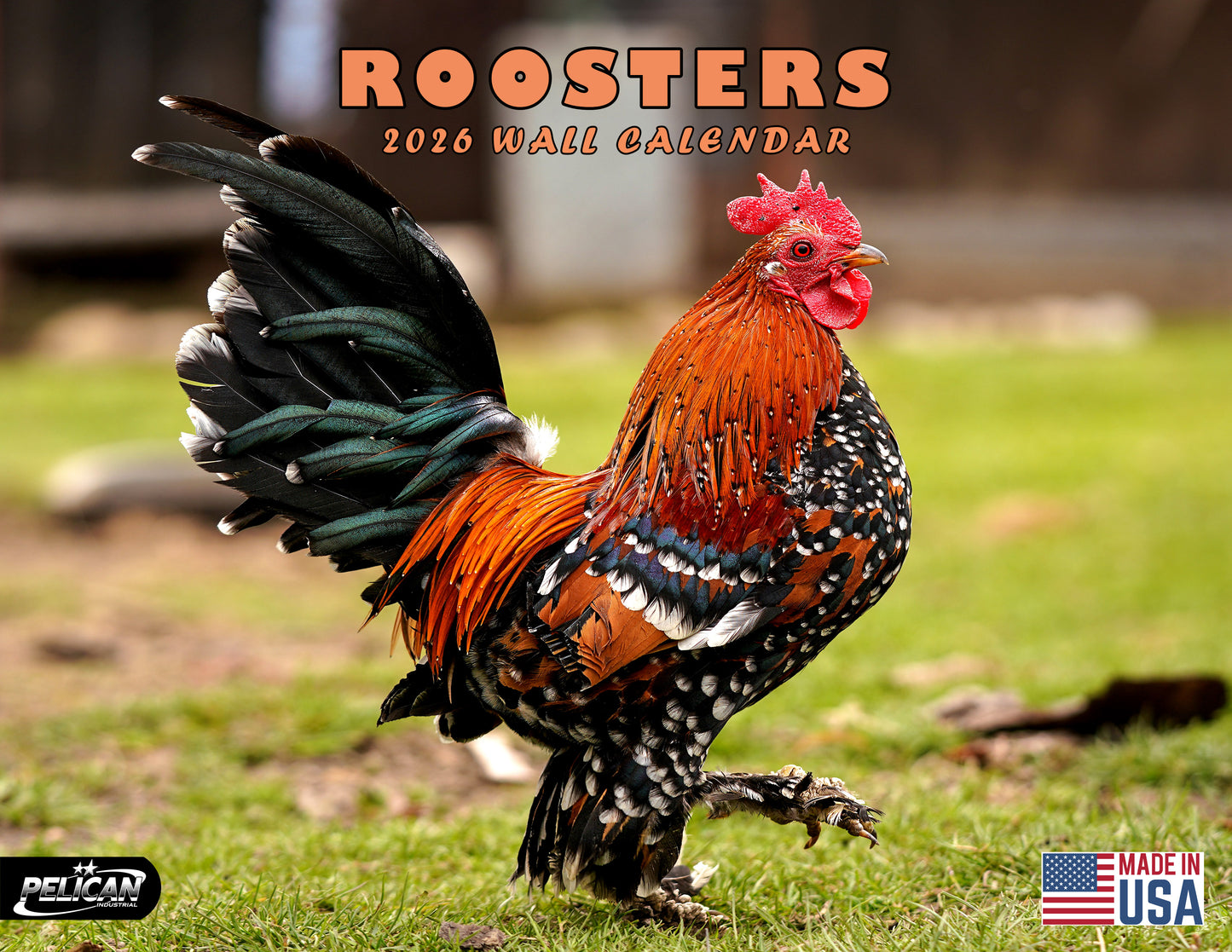 2026 Spiral-bound Wall Calendar (Roosters) - 12 Months Desktop/Wall Calendar/Planner
