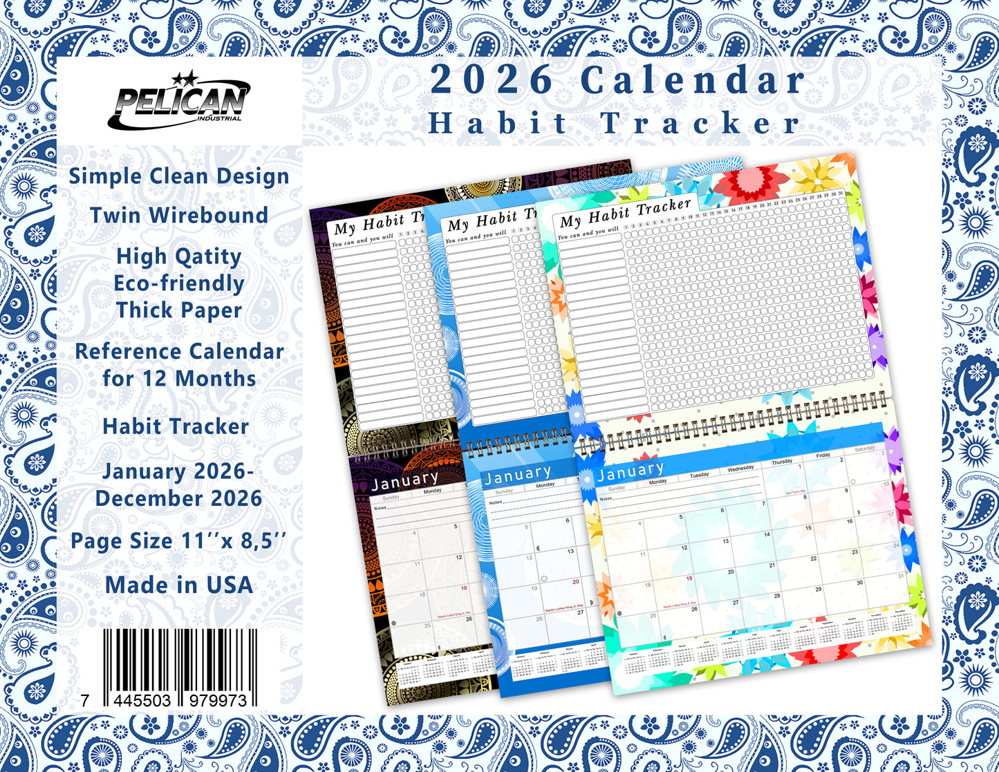 2026 Monthly Desktop/Wall Calendar/Planner - Habit Tracker - (Edition #21)