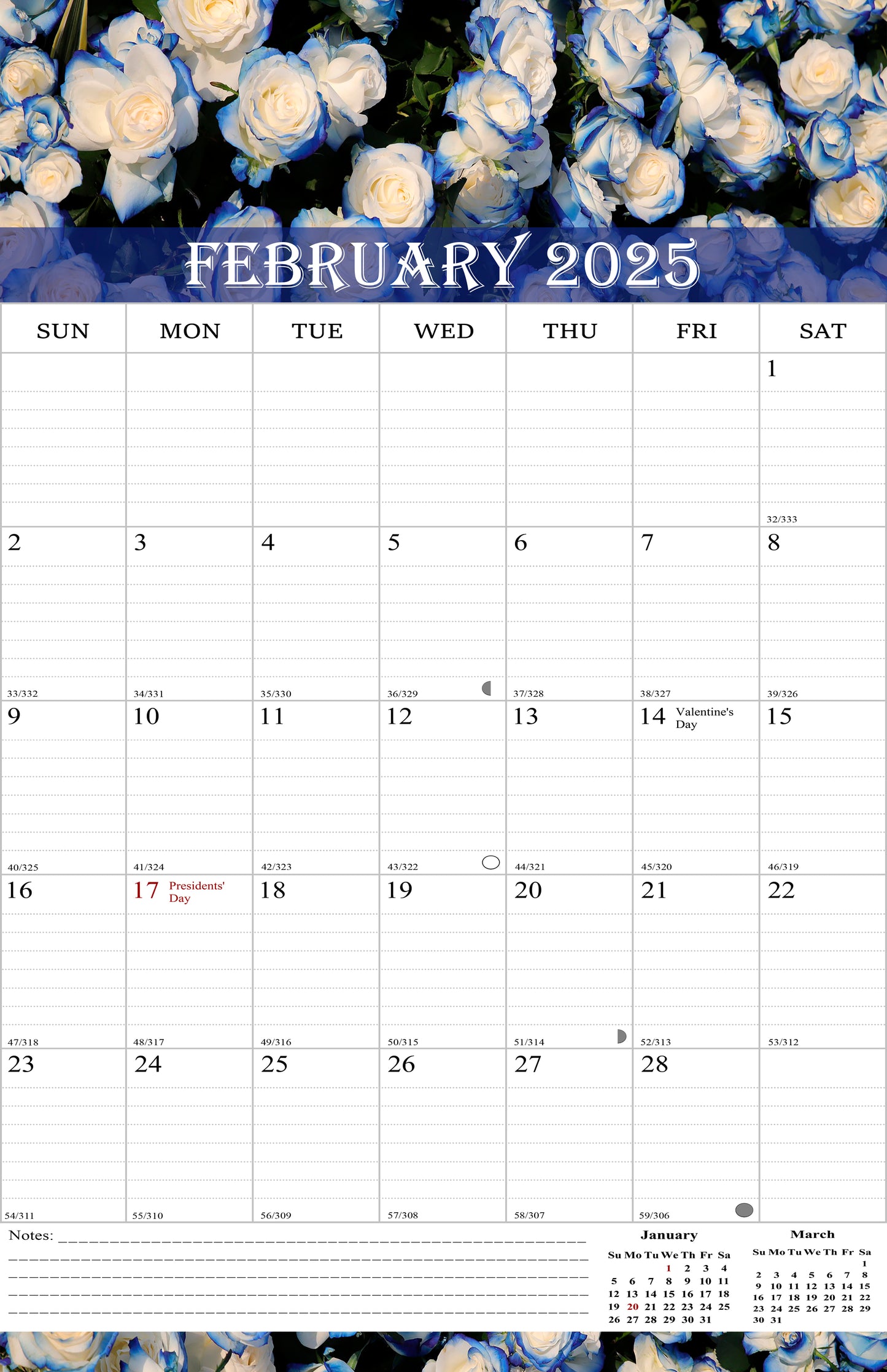 2025 Wall Calendar Spiral-Bound Twin-Wire Binding - 12 Months 04