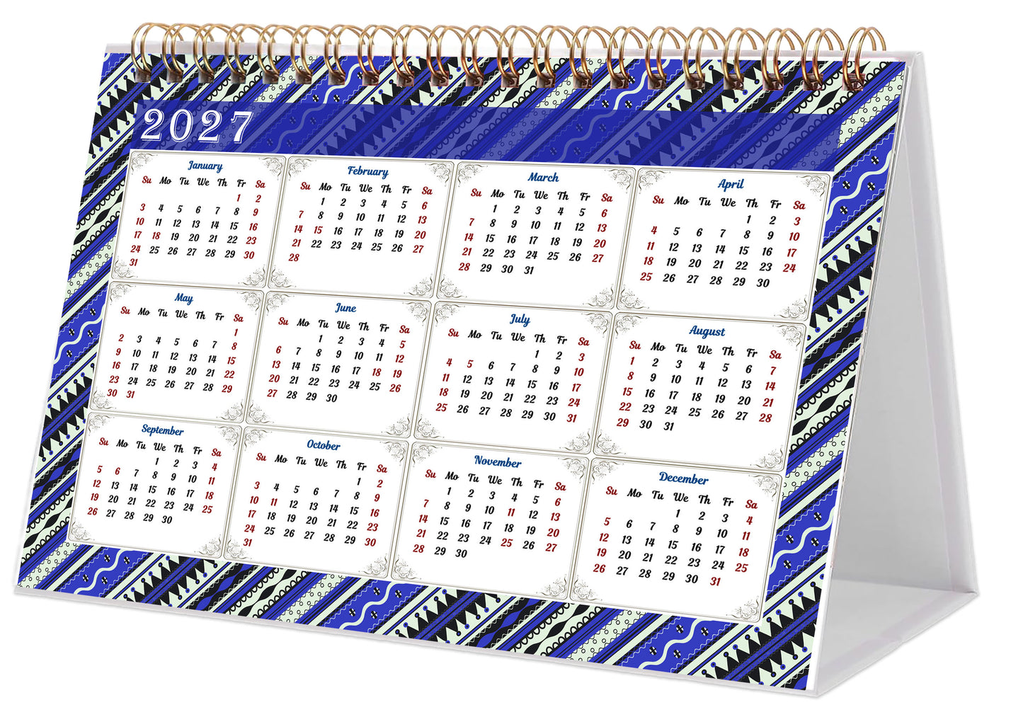 2025-2026 18 Months Standing Flip Desk Calendar Desktop Planner 017