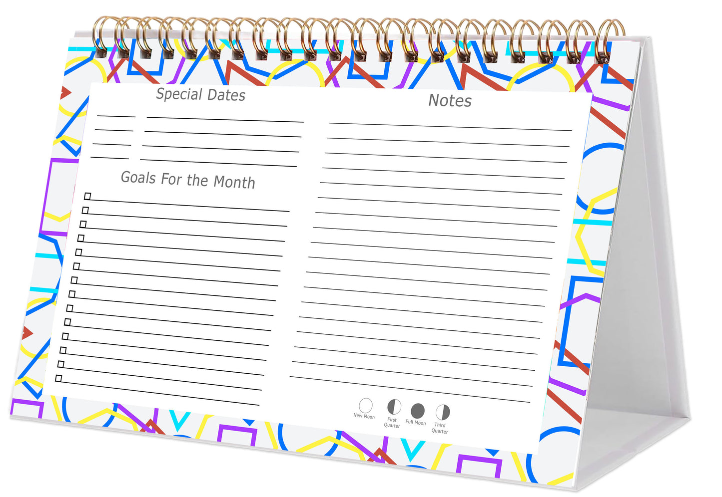 2025-2026 18 Months Standing Flip Desk Calendar Desktop Planner 011