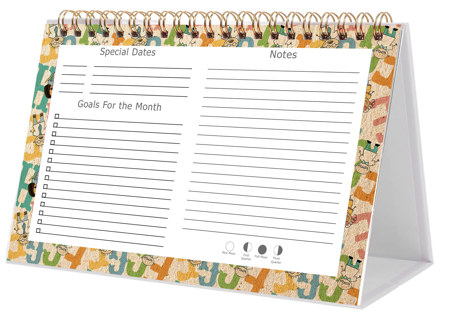 2025-2026 18 Months Standing Flip Desk Calendar Desktop Planner 010