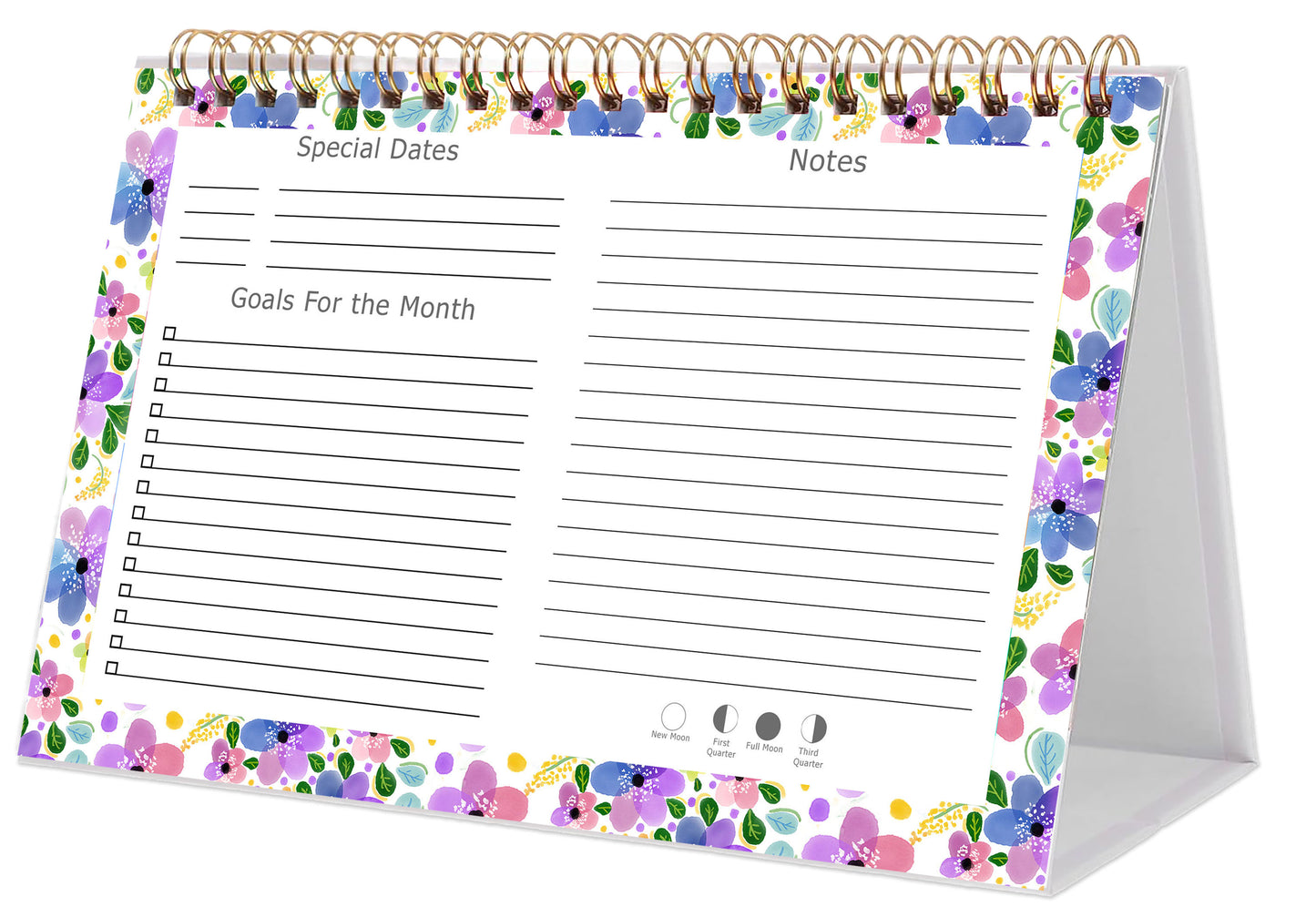 2025-2026 18 Months Standing Flip Desk Calendar Desktop Planner 012