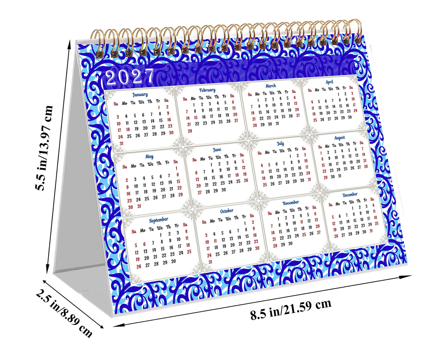 2025-2026 18 Months Standing Flip Desk Calendar Desktop Planner 07