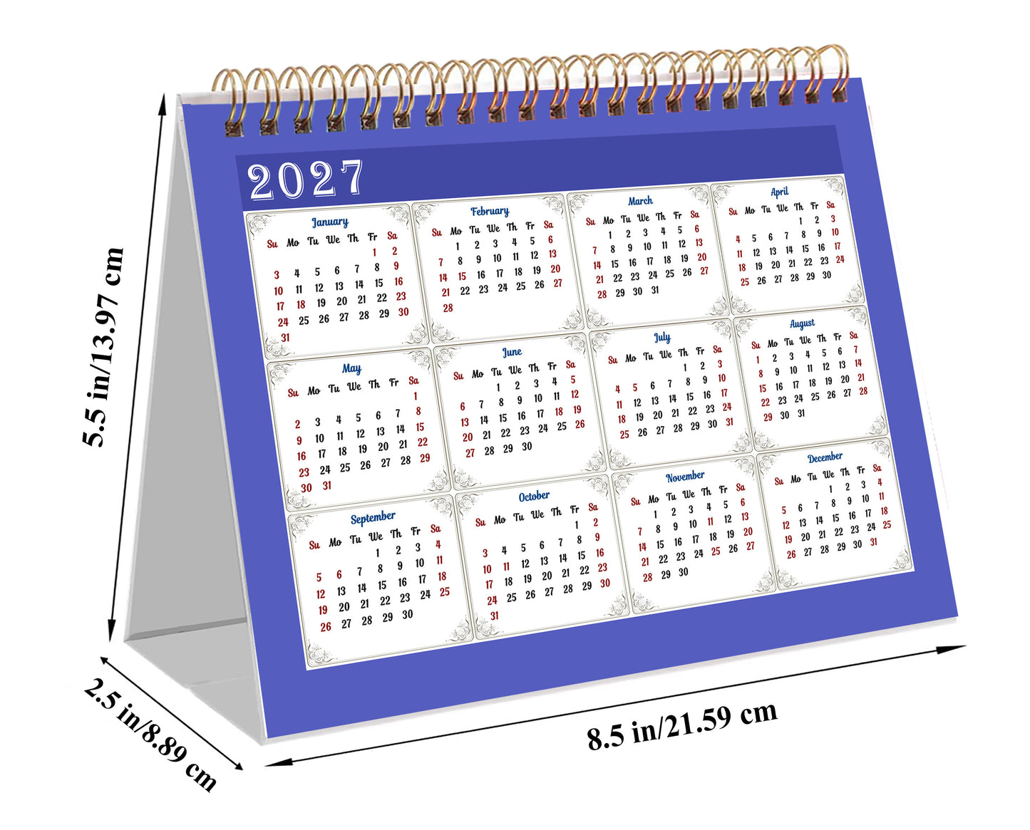 2025-2026 18 Months Standing Flip Desk Calendar Desktop Planner 05