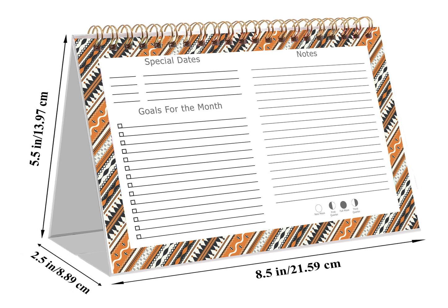 2025-2026 18 Months Standing Flip Desk Calendar Desktop Planner 017