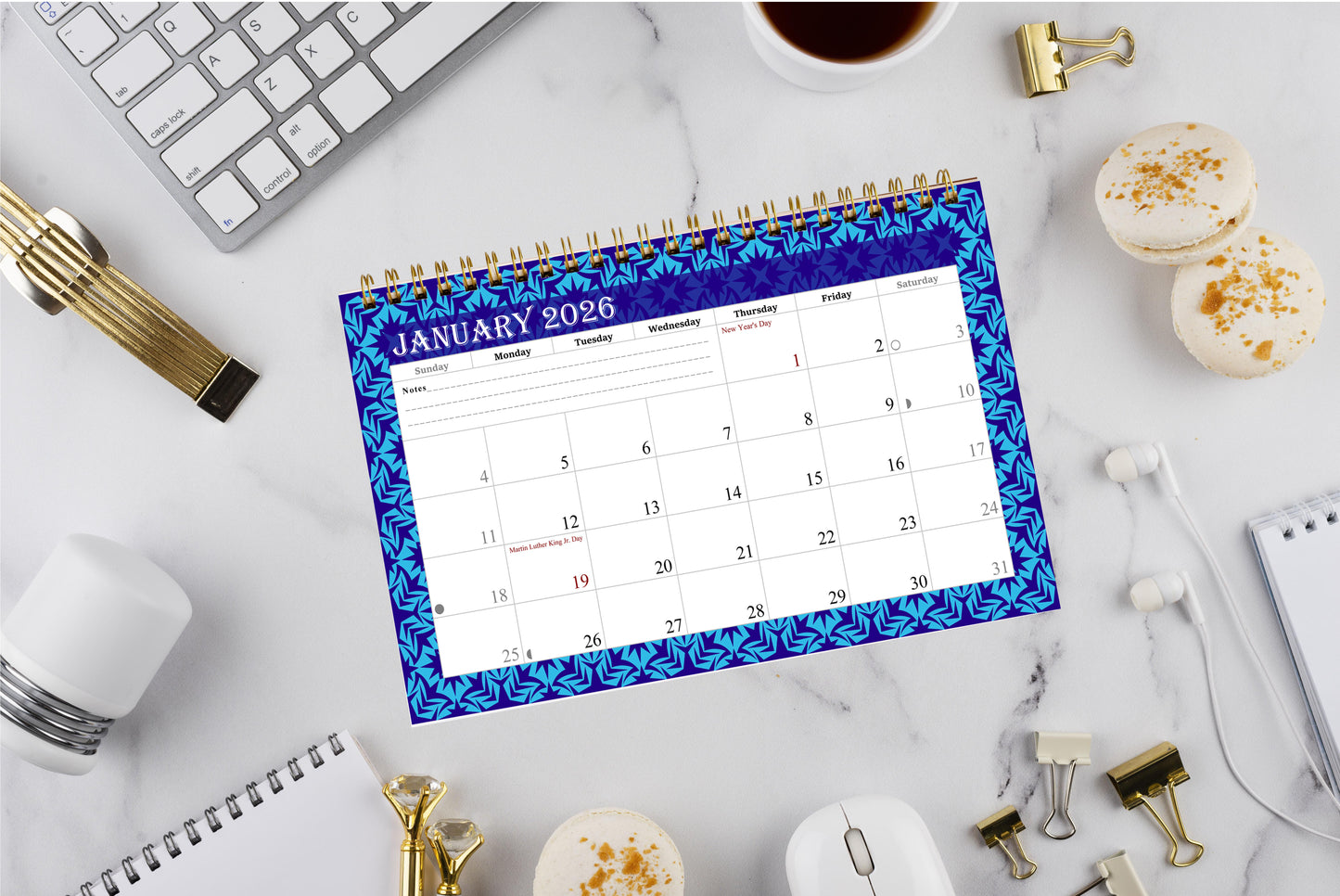 2025-2026 18 Months Standing Flip Desk Calendar Desktop Planner 07