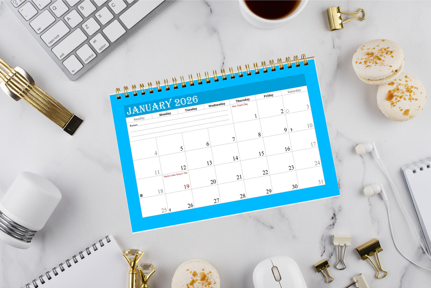 2025-2026 18 Months Standing Flip Desk Calendar Desktop Planner 05
