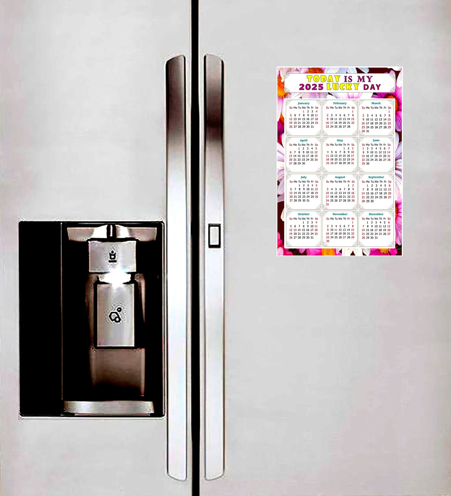 2025 Peel & Stick Calendar - Today is my Lucky Day Removable - 032