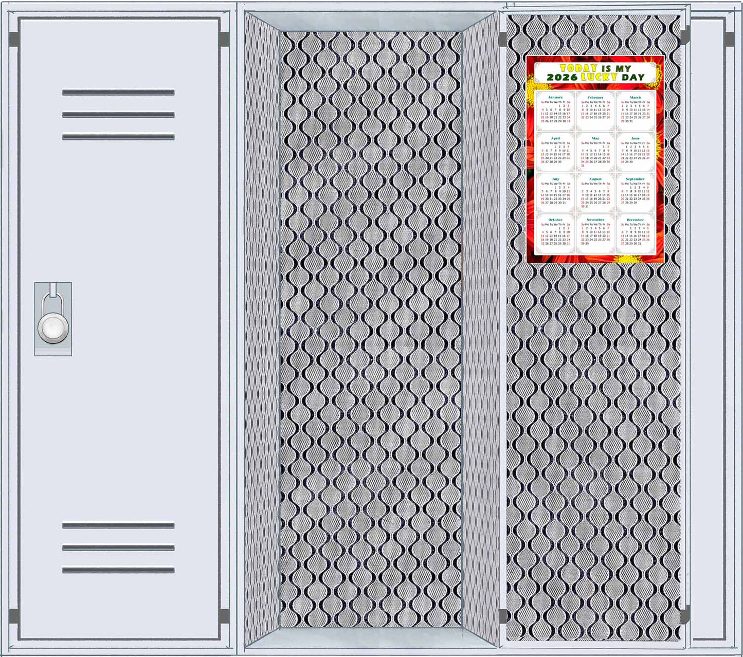 2026 Magnetic Calendar - Calendar Magnets - Today is my Lucky Day - (Fade, Tear, and Water Resistant) - Themed 031