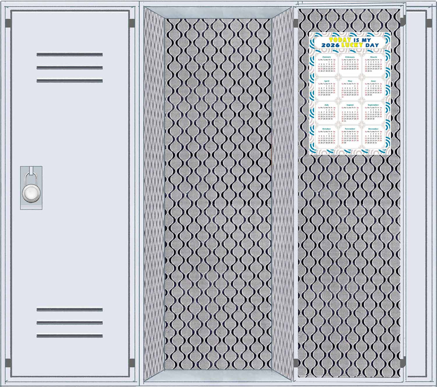 2026 Magnetic Calendar - Calendar Magnets - Today is my Lucky Day - (Fade, Tear, and Water Resistant) - Themed 036