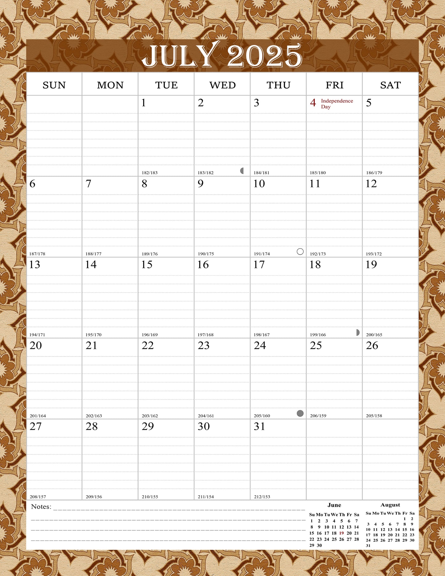 2025-2026 Wall Calendar Spiral-bound Twin-Wire Binding - 18 Months 8.5" x 11" 02