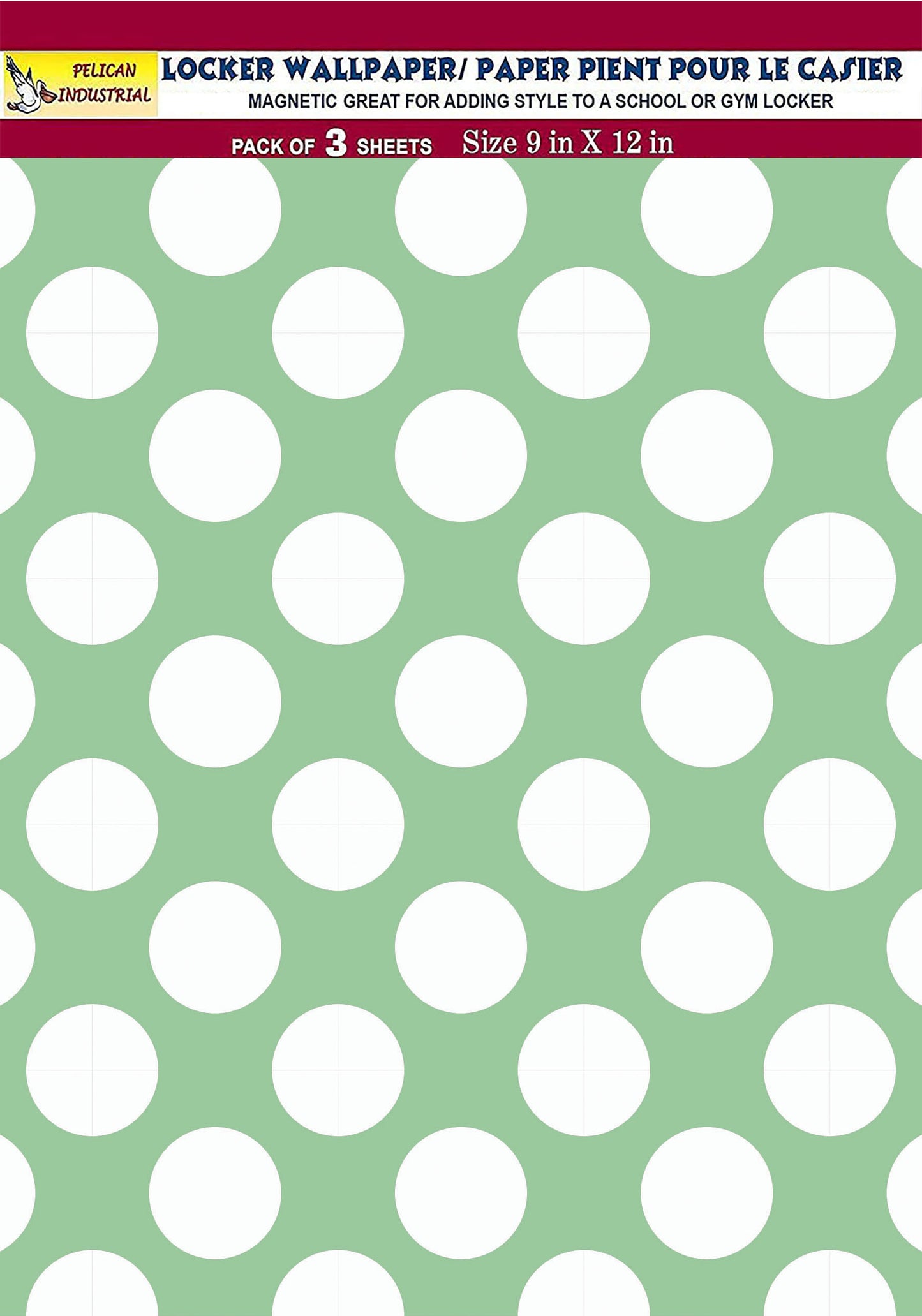 Magnetic Locker Wallpaper - Pack of 3 Sheets - Polka Dot (vg 002)