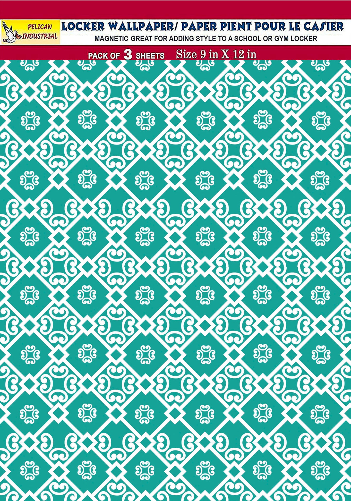 Magnetic Locker Wallpaper - Pack of 3 Sheets - (Geometric) (vg 009)