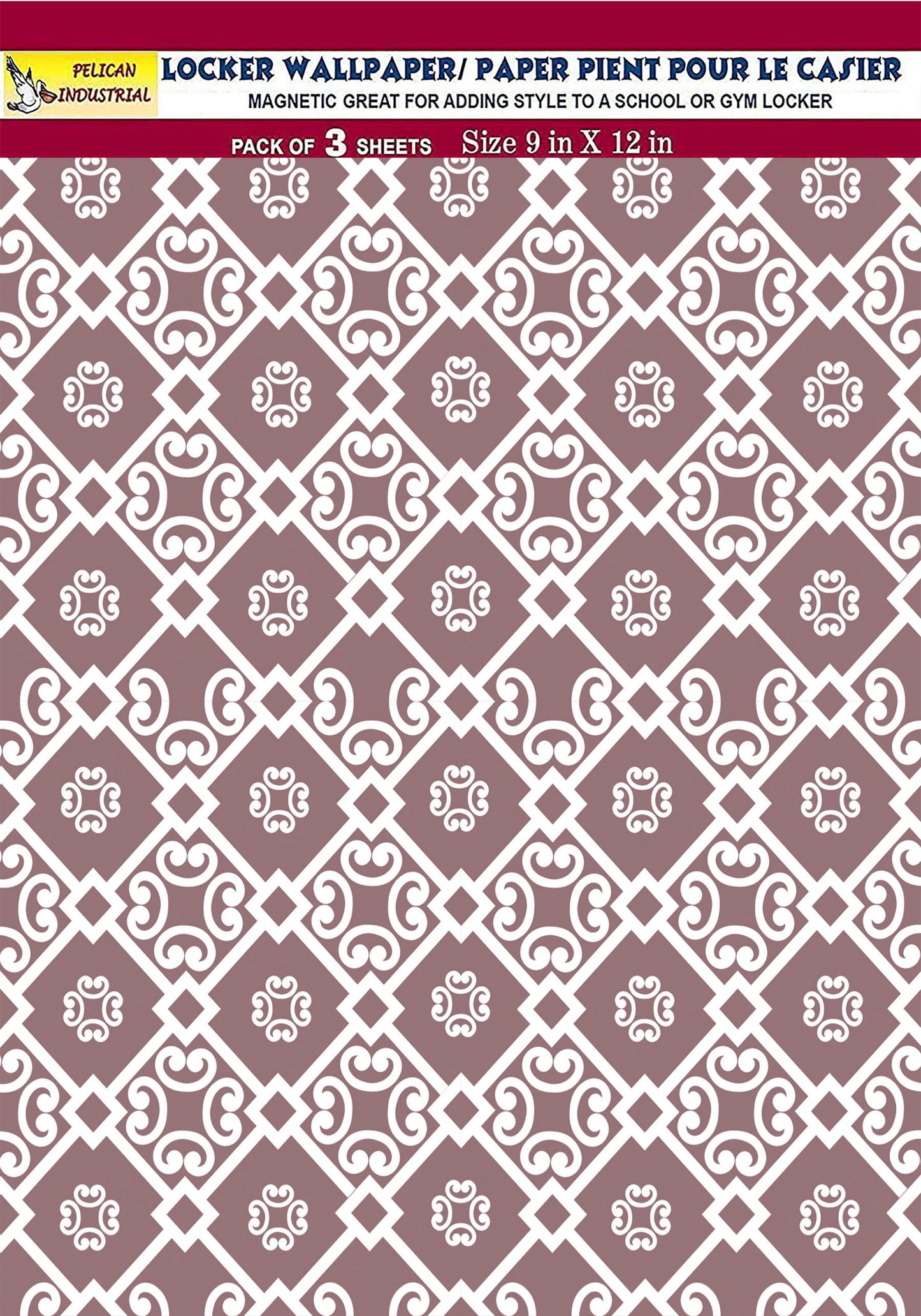 Magnetic Locker Wallpaper - Pack of 3 Sheets - (Geometric) (vg 008)