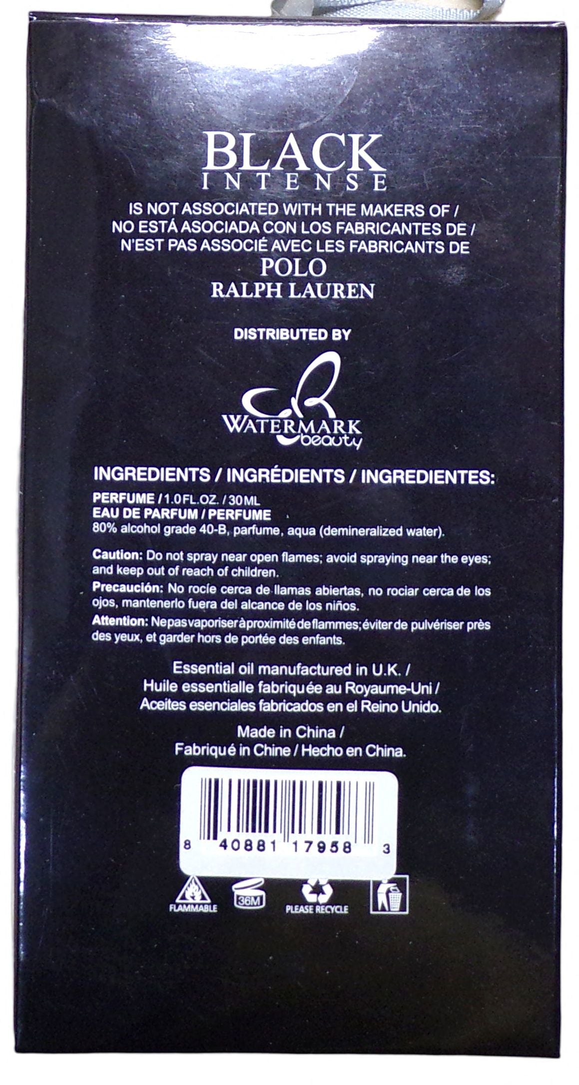 Black Intense for Man EAU DE PARFUME 1.0 oz