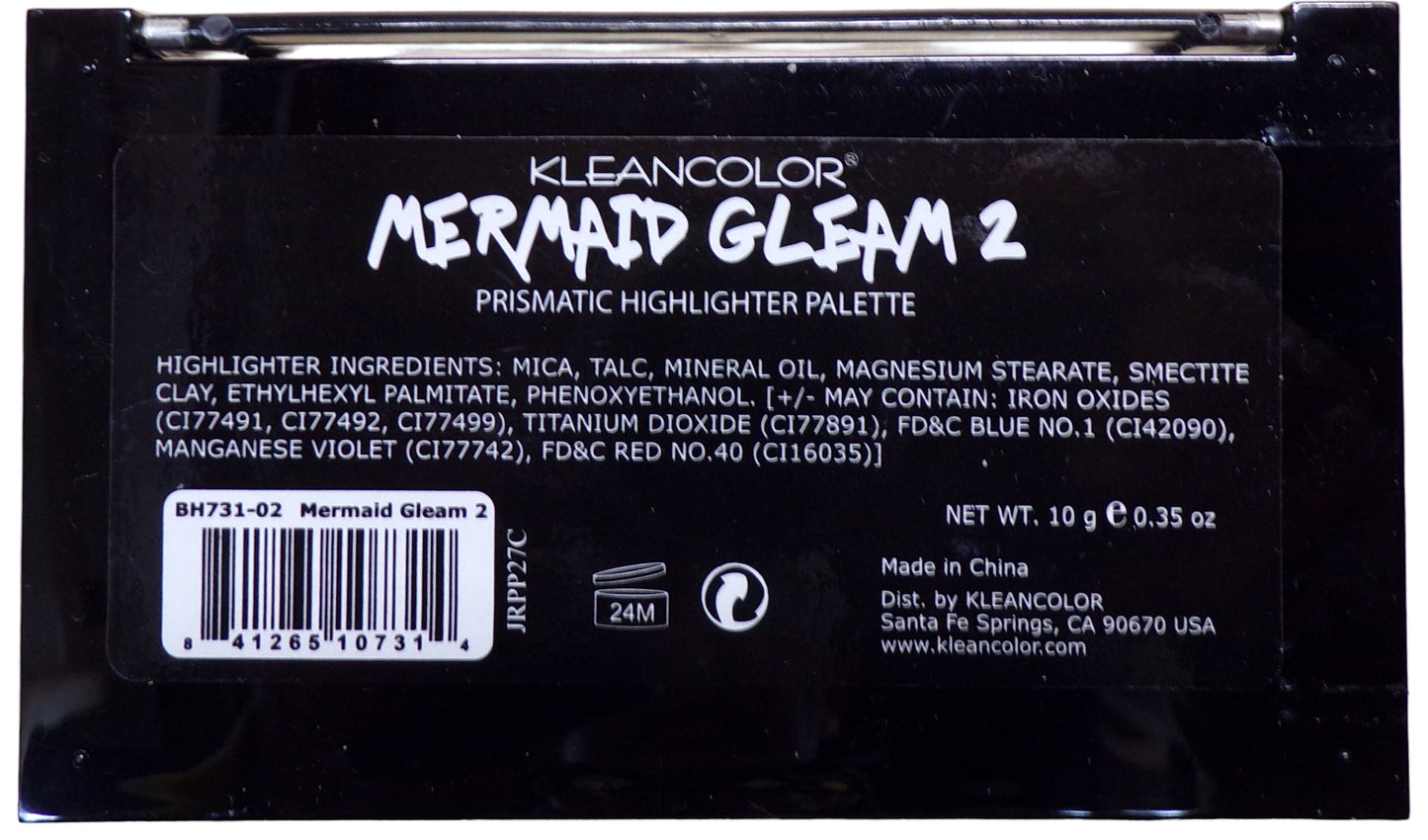 KleanColor Mermaid Cleam 1, 2 prismatic Hightlighter Palette 10 g. Set