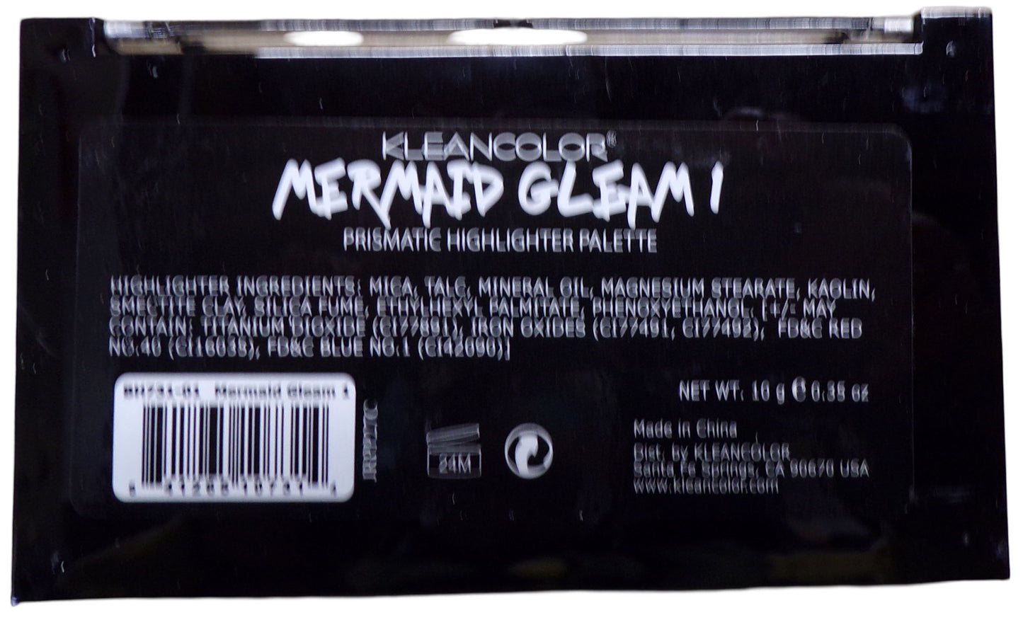 KleanColor Mermaid Cleam 1, 2 prismatic Hightlighter Palette 10 g. Set