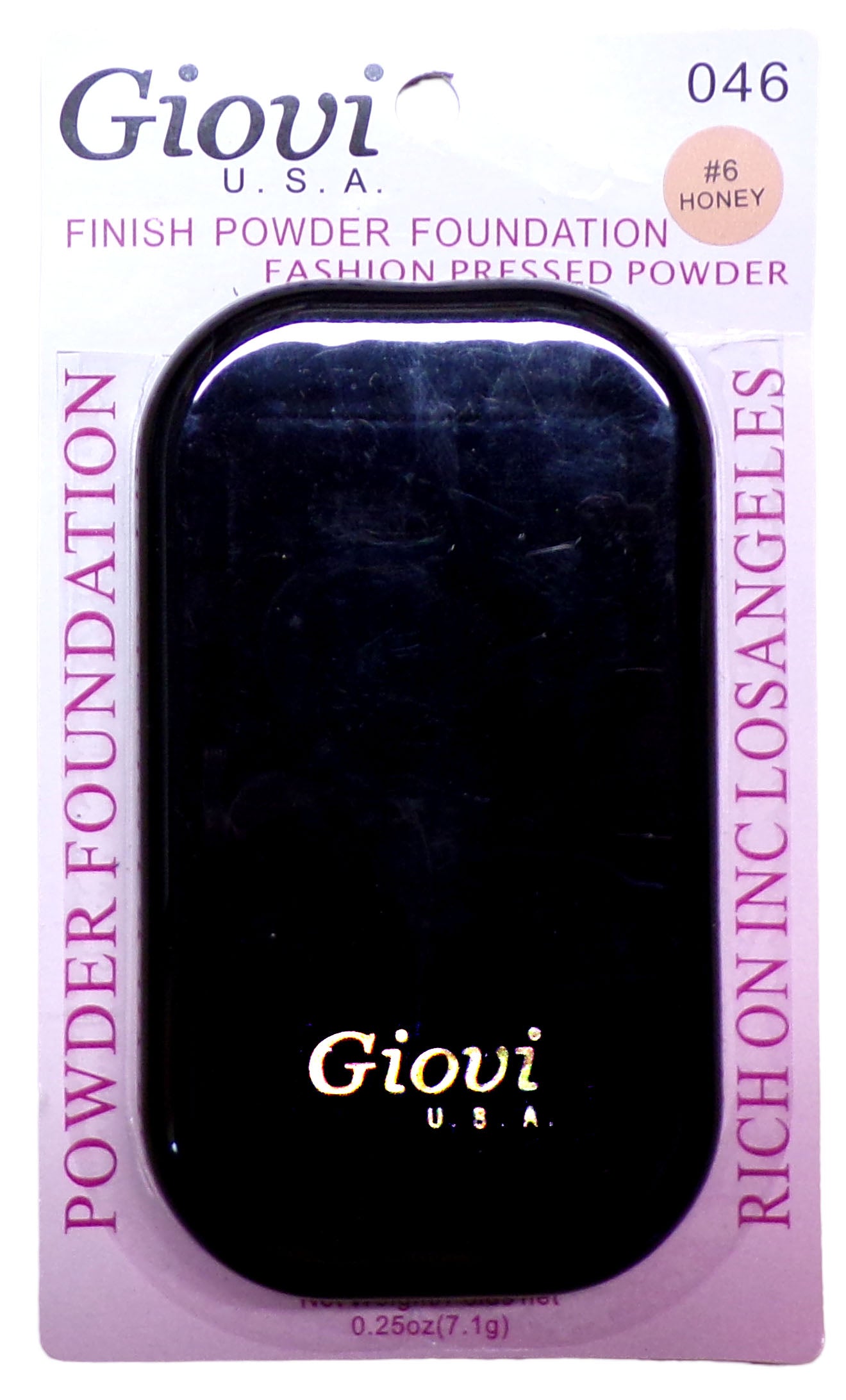 Giovi U.S.A. Powder Foundation with Mirror. Two Way Powder. 0.25 oz