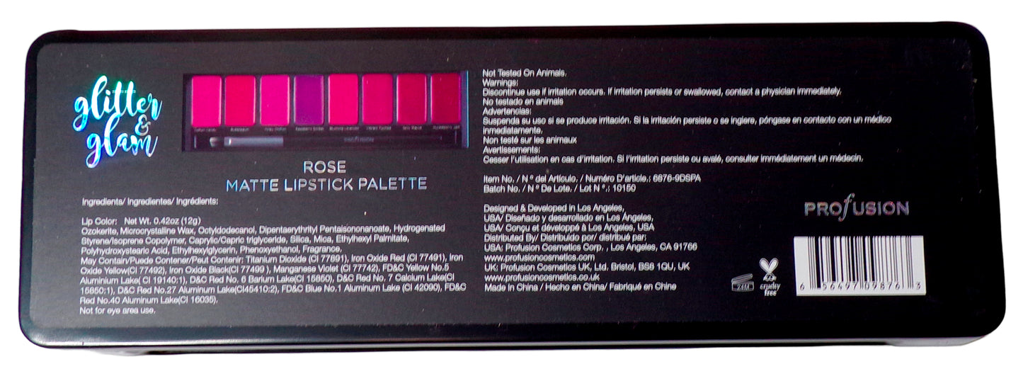 Profusion Glitter & Glam Plum & Rose Matte Lipstick Palette (Set of 2)