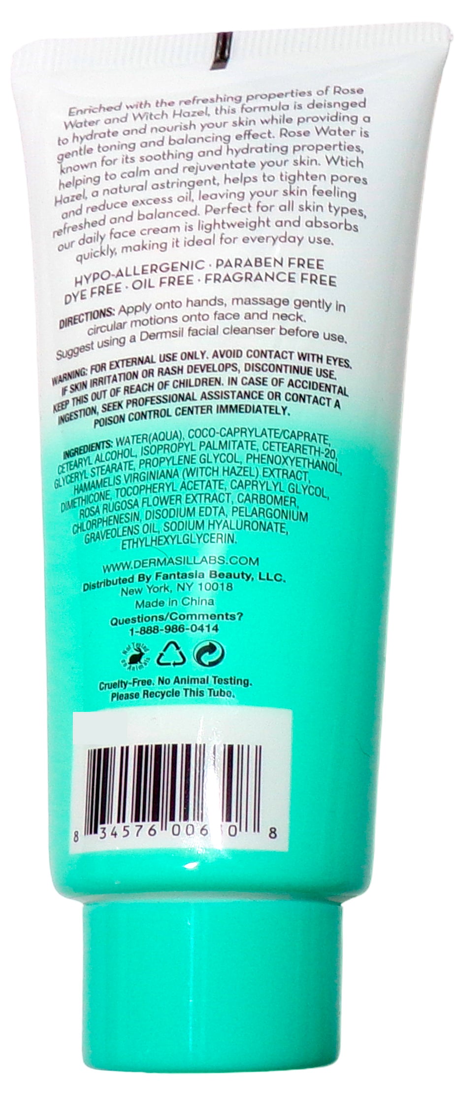 Dermasil Labs Daily Day Cream and Night Cream Oil Free Rose Water Vitamin E, C