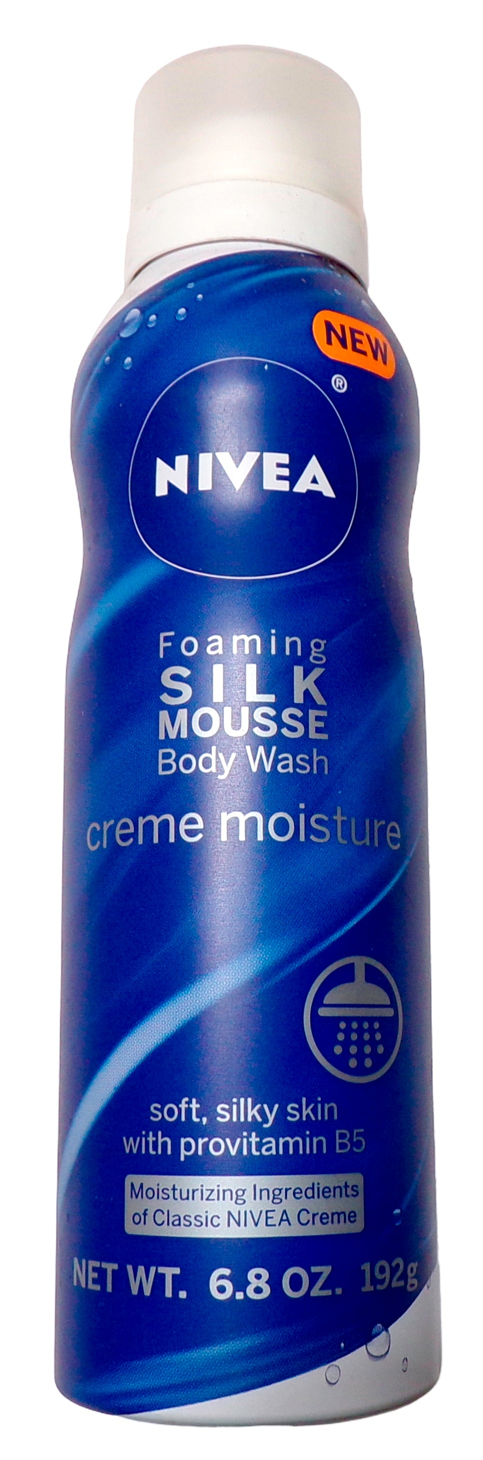Nivea Foaming Silk Mousse Body Wash Creme Moisture 6.8 oz (Set of 2)