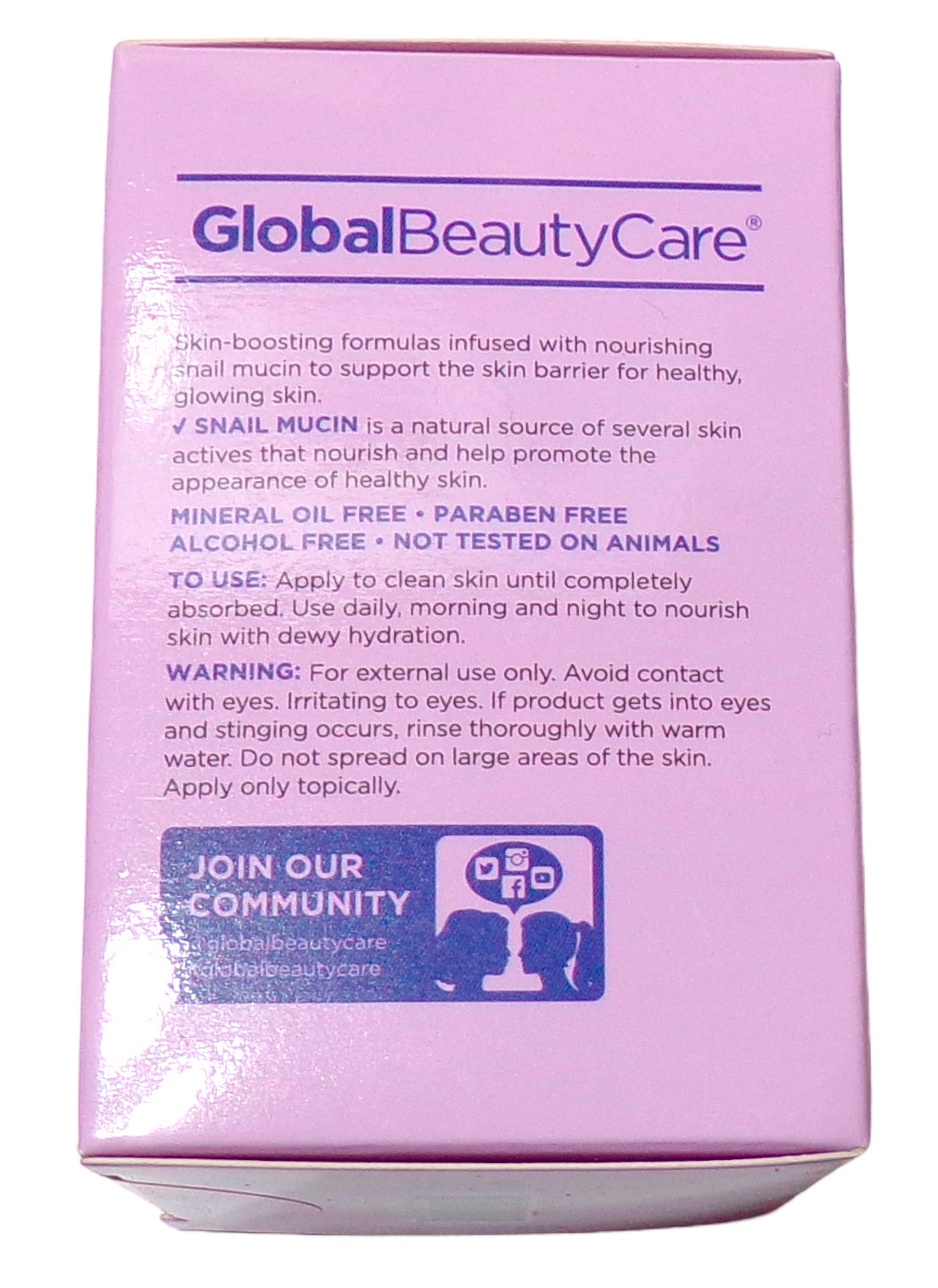 Global Beauty Care Snail Mucin Serum & Moisturizer. Hydrating 1,7oz