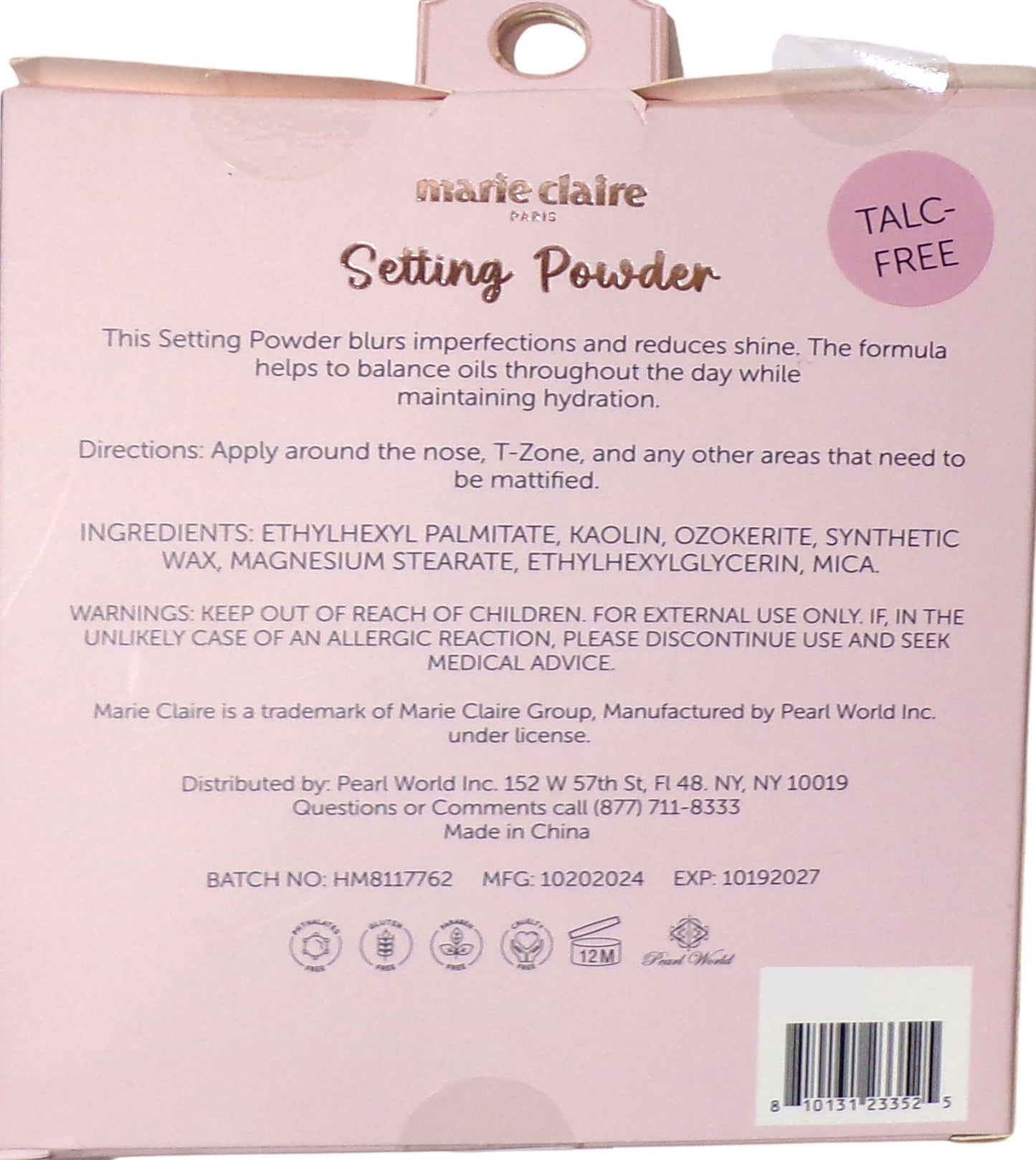 Marie Claire Makeup Setting Powder Flawless Finish Soft Matte Finish