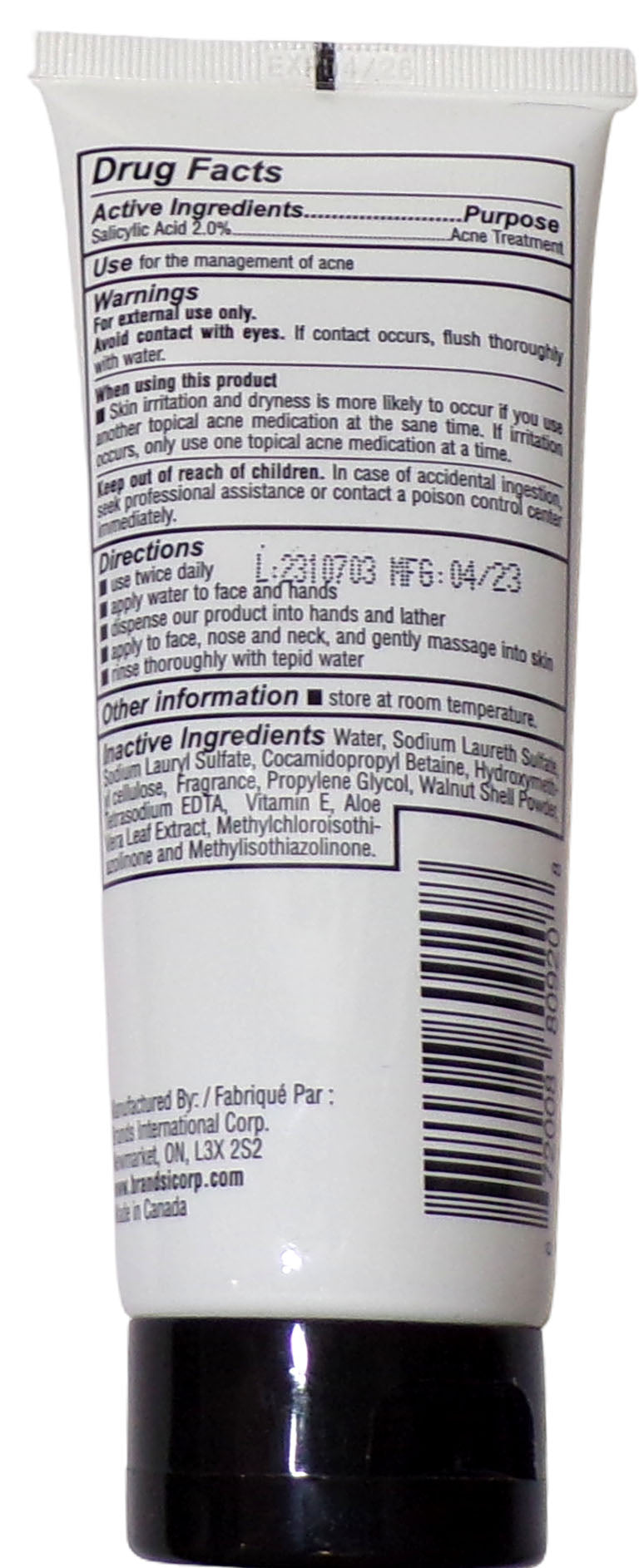 Kissable Deep Cleaning Foaming Acne Scrub W/Salicylic Acid Acne Treatment Set 2