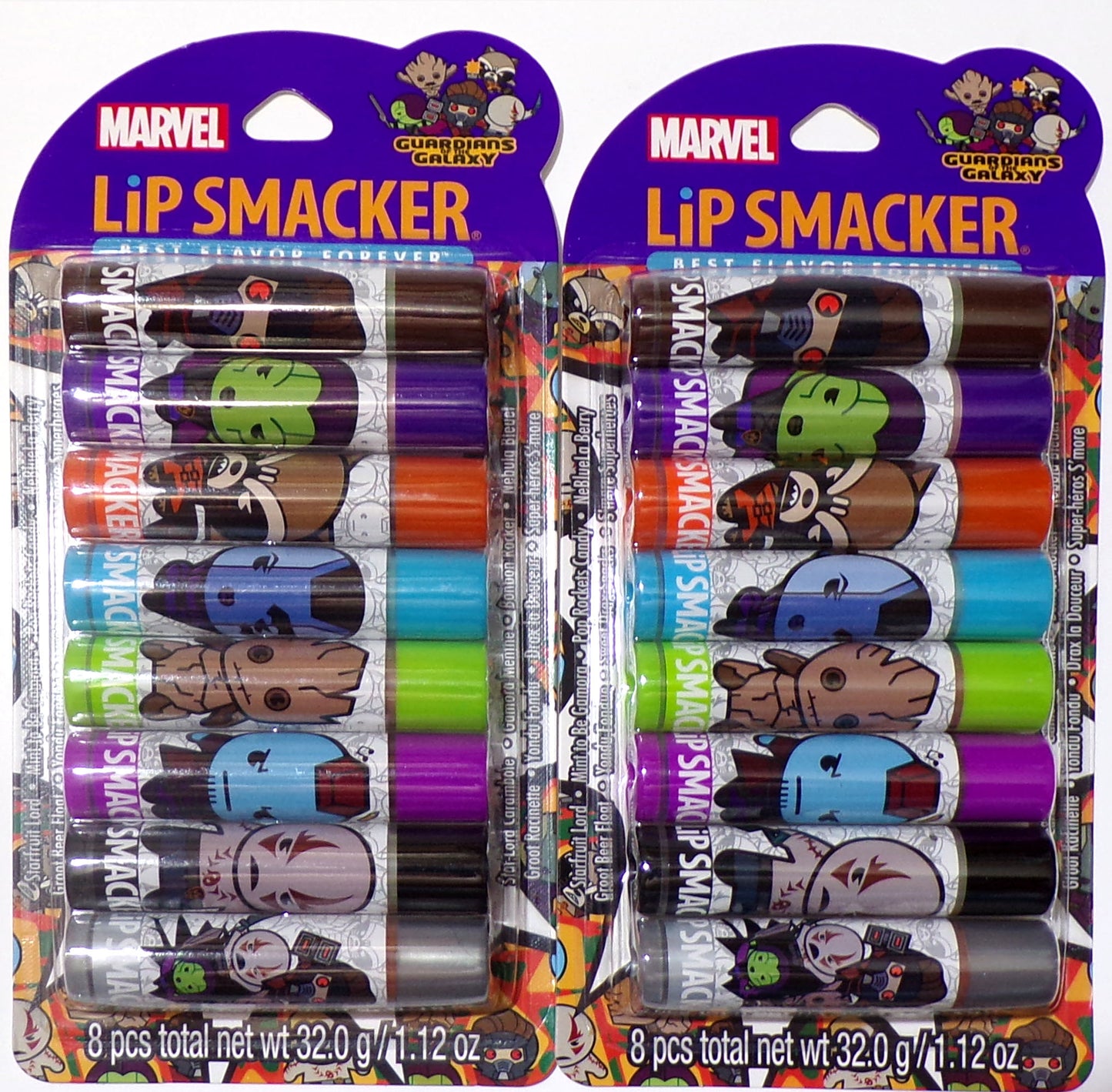 Marvel Lip Smacker Set with 8 Colorful Characters and Flavors