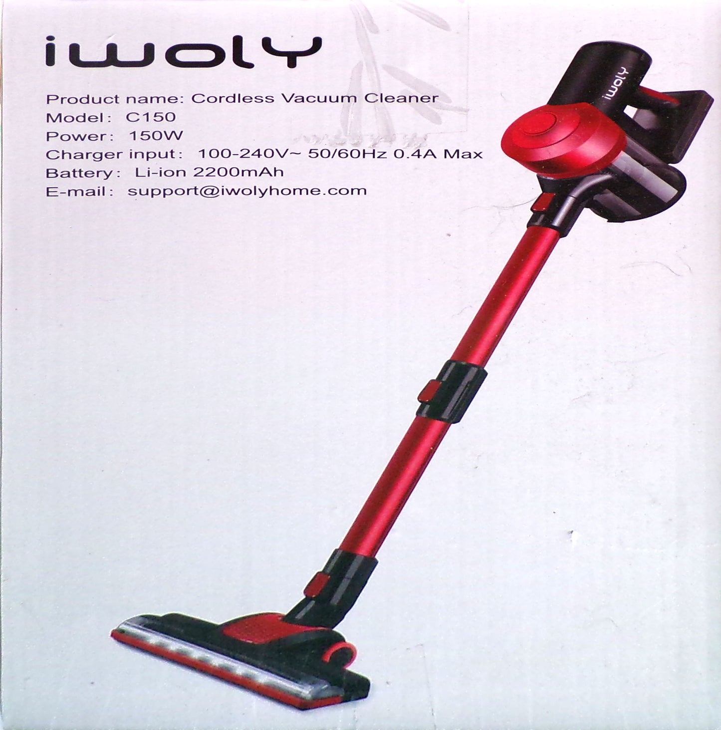iwoly C150 Cordless Vacuum Cleaner Rechargeable with 2200mAh Detachable READ