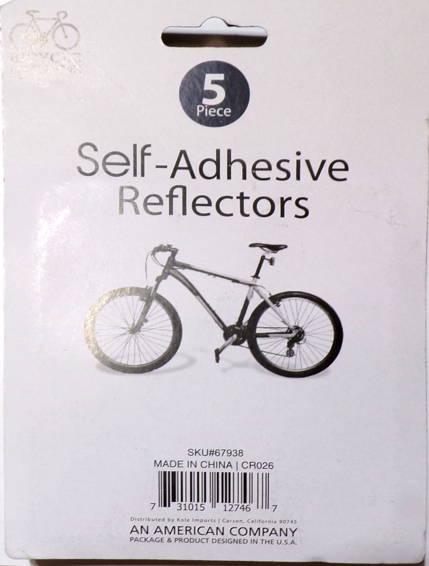 Vintage 2- 5/1-8 piece Reflector Set High Five Self-Adhesive, Reflecting Red NOS