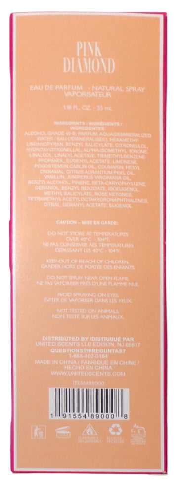 Pink Diamond Pour Femme For Her Eau De Parfüm Spray Vaporisateur 1.18 Oz