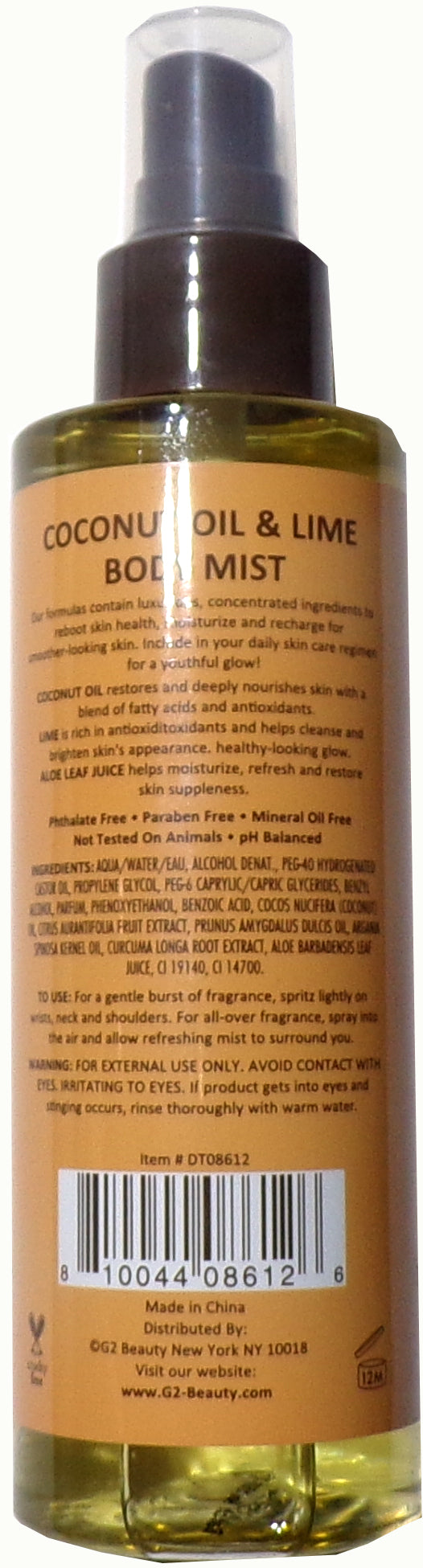 Rich Radiance COCONUT OIL & LIME Body Mist For Melanin Rich Skin,6oz (Set of 2)