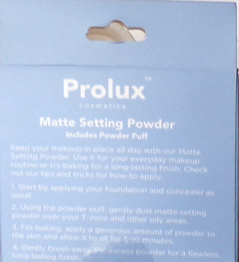 PROLUX Cosmetics MATTE Setting Powder With Puff ~ Bisque (Set of 2)