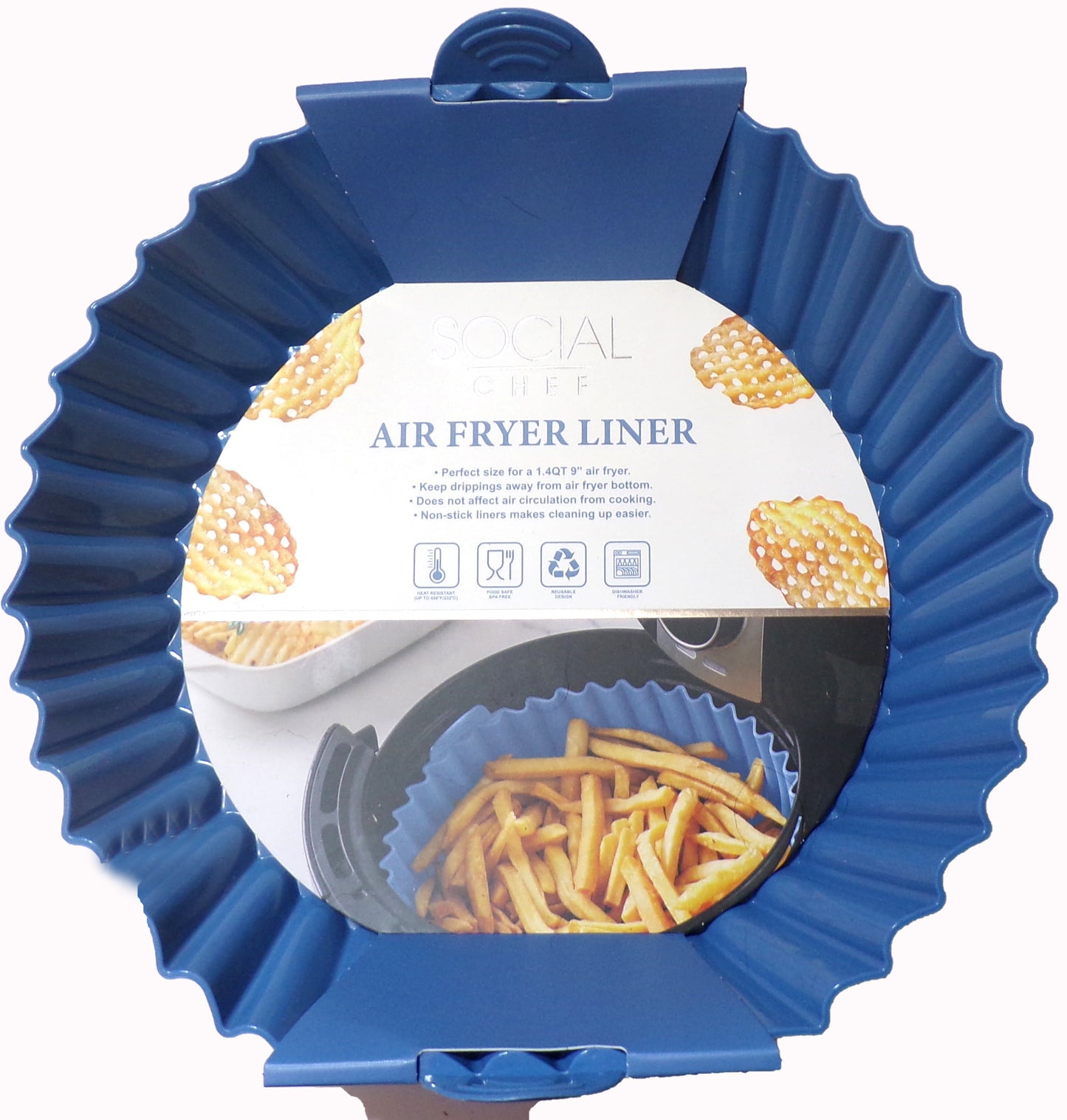 Social Chef Silicone Air Fryer Accessory Kit (2-Piece Set)