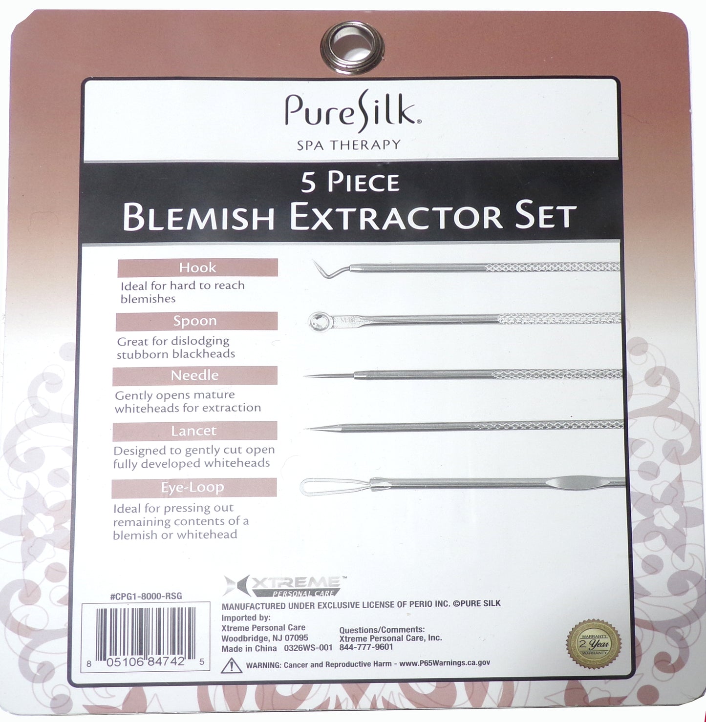 Pure Silk Spa Therapy 5 Piece Blemish Extractor Set