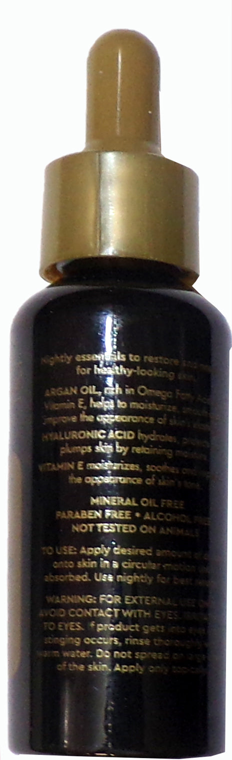 Global Beauty Care Overnight Serum with Argan Oil, Hyaluronic Acid & Vitamin E