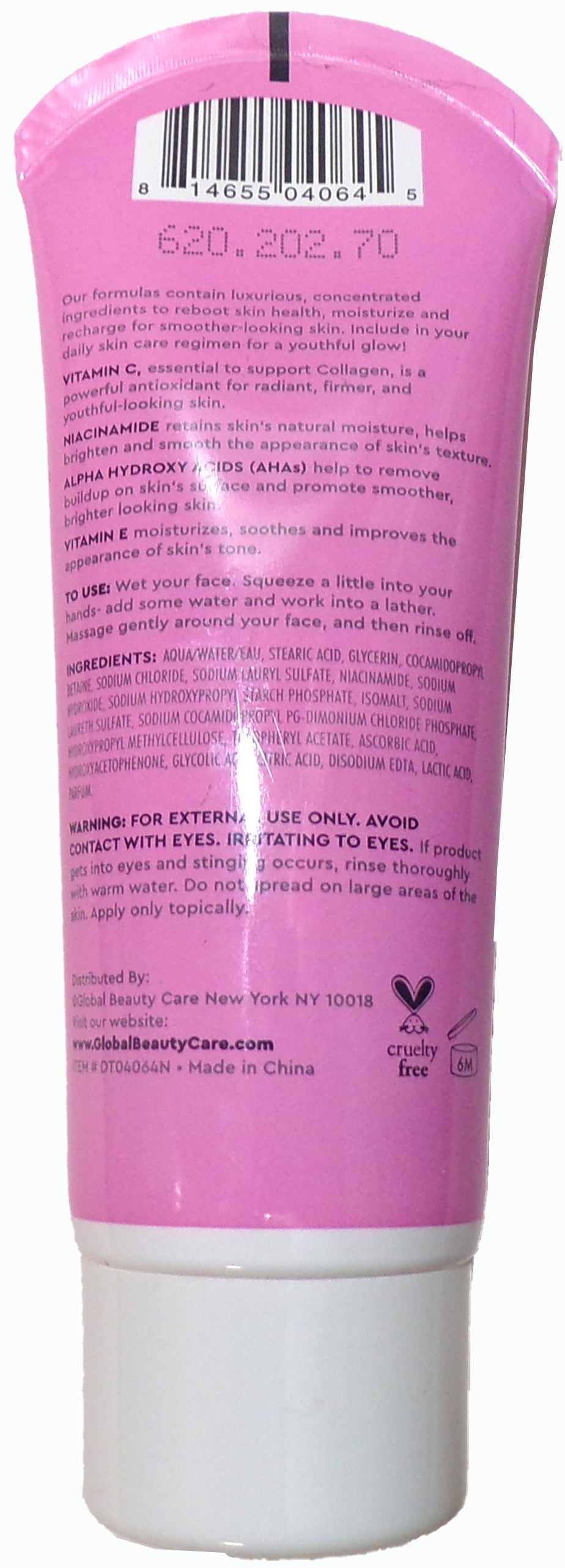 Global Beauty Care Glowing Vitamin C Facial Cleanser 3-Pack, 2.5 fl oz