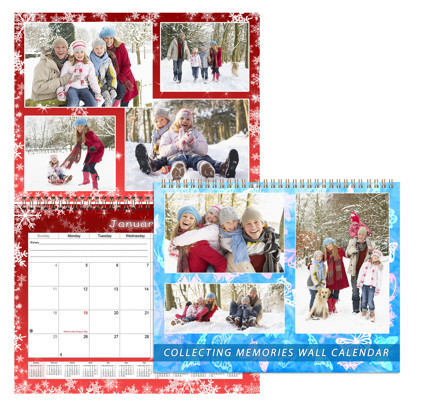 2026 Scrapbook Wall Calendar Spiral-bound (Add Your Own Photos) - 12 Months Desktop #08